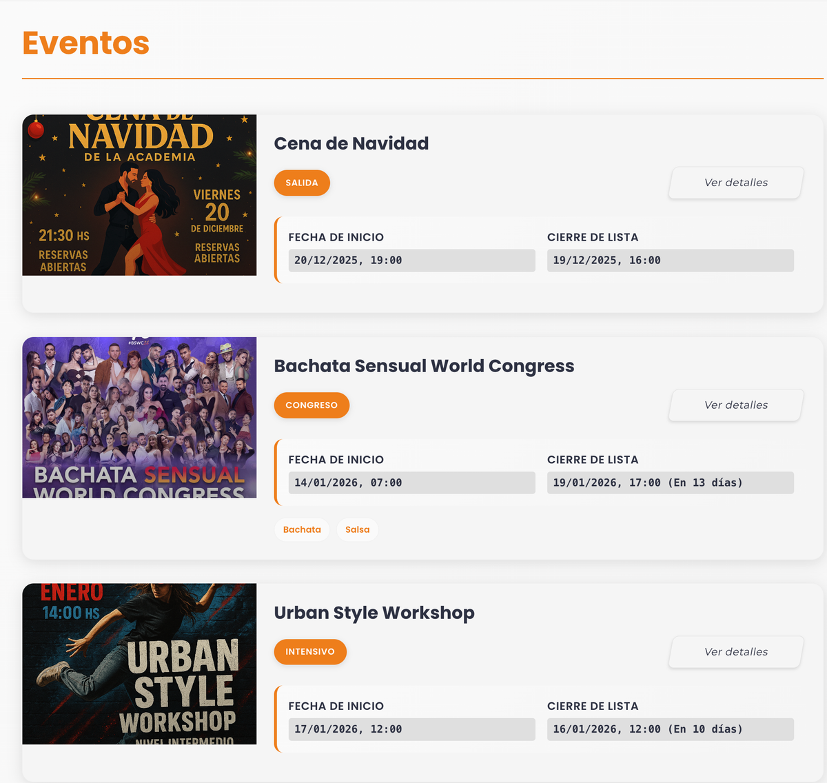 Event and workshop organization