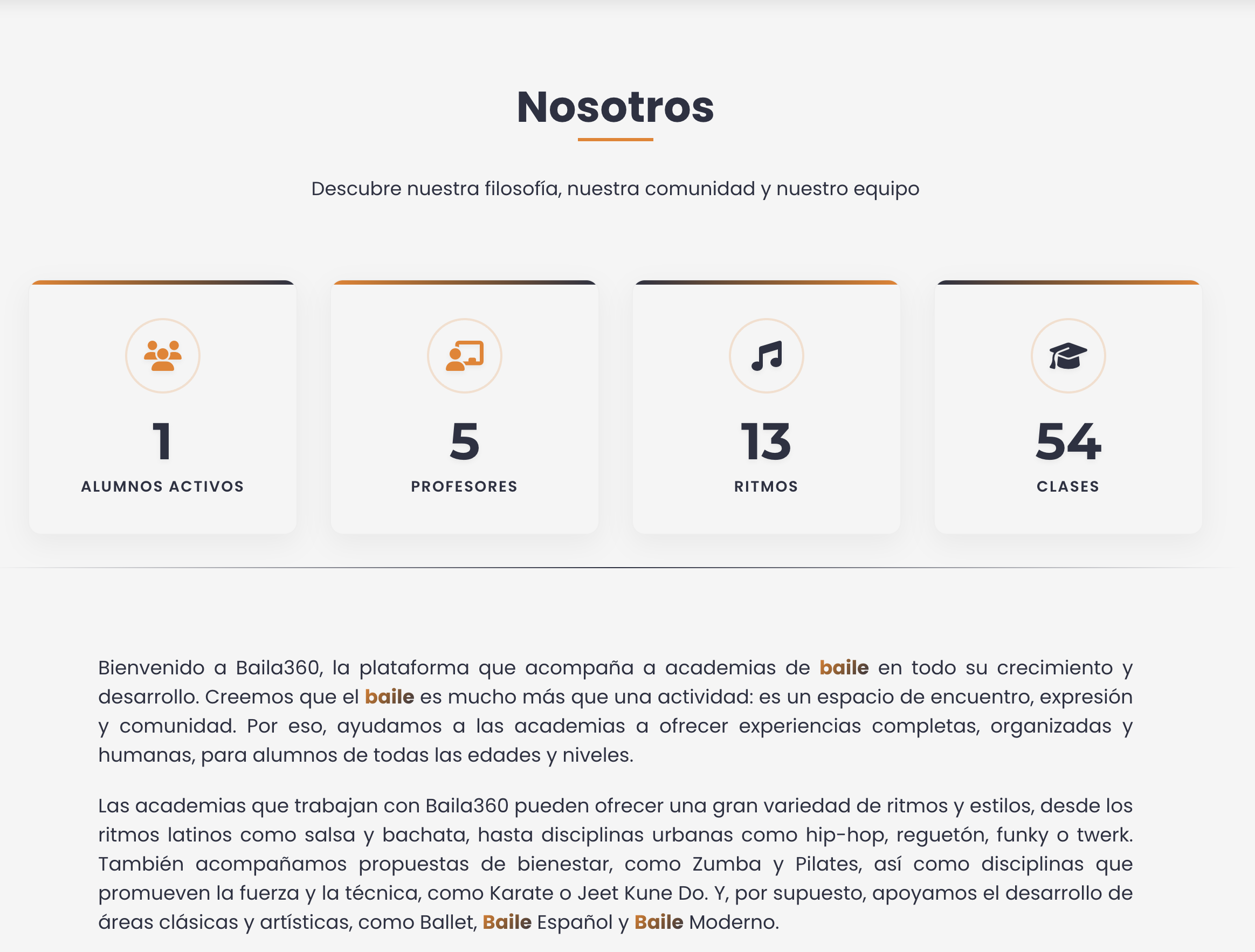 Exclusividad en baile